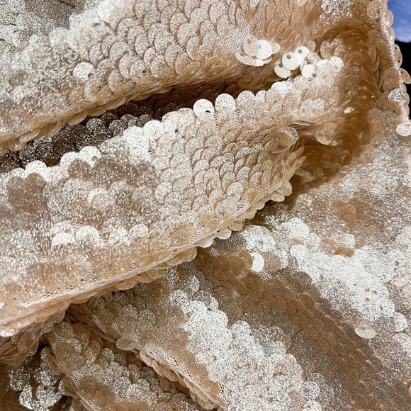 Fanco Gold Sequin Dress Short Sleeve size S - Picture 11 of 11